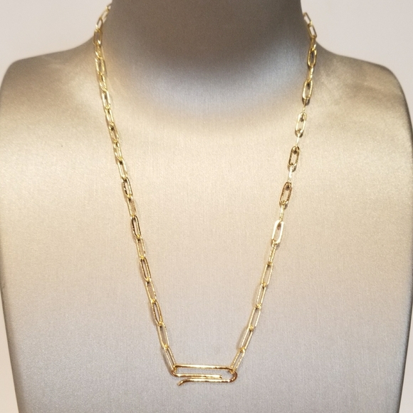 NEW Dainty Paper Clip Chain Necklace Choker - Picture 5 of 8